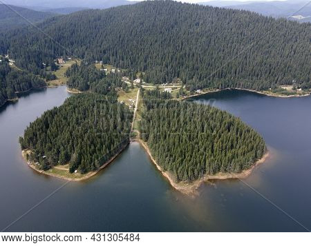 Aerial View Of Golyam Beglik Reservoir, Pazardzhik Region, Bulgaria