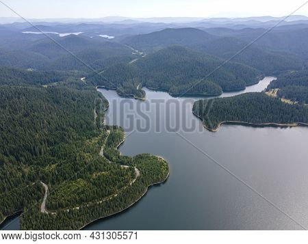 Aerial View Of Golyam Beglik Reservoir, Pazardzhik Region, Bulgaria