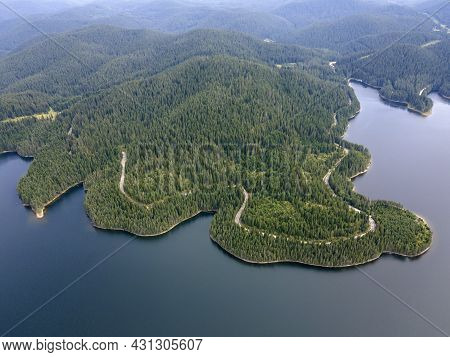 Aerial View Of Golyam Beglik Reservoir, Pazardzhik Region, Bulgaria