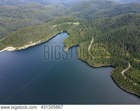 Aerial View Of Golyam Beglik Reservoir, Pazardzhik Region, Bulgaria