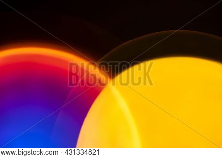 Light background with sunset projector lamp