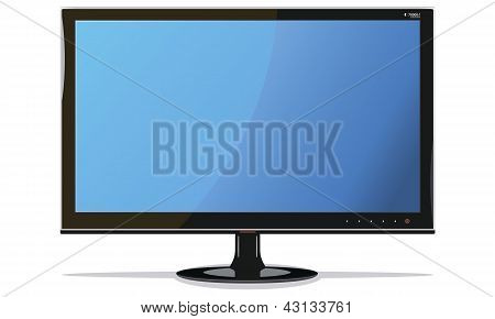 LCD-skärm med blå skärm