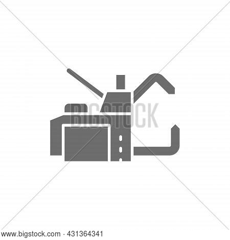 Spot Welding Machine Grey Icon. Isolated On White Background