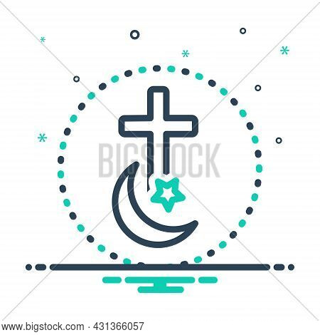 Mix Icon For Religion Faith Denomination Creed Church Ritual Morality Islam