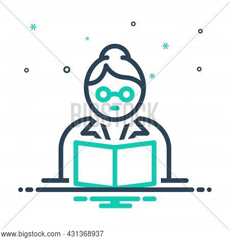 Mix Icon For Teacher Educator Instructor Master School-teacher Docent Teach