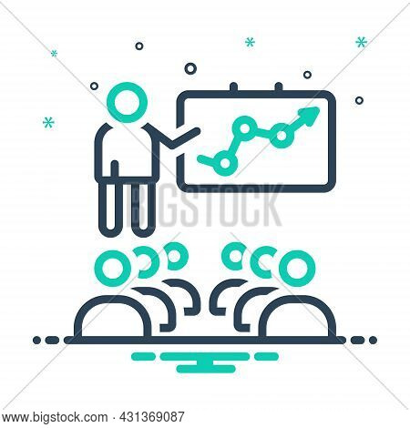 Mix Icon For Instructor Guide Trainer Demonstrator Preceptor Presentation Teacher