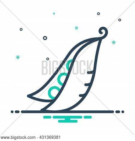Mix Icon For Pea Peapod Nutrition Fresh Bean Gourmet Grain Vegetable Agriculture Cultivation Plant F
