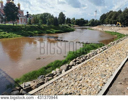 Church In Staraya Russa Summer Warm Day