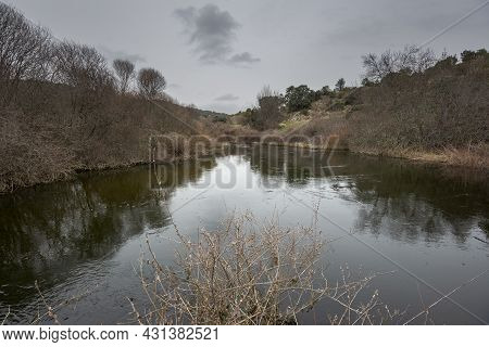 Views Of The Manzanares River Along Its Course Through The Municipality Of Colmenar Viejo, In The Pr