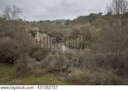 Views Of The Manzanares River Along Its Course Through The Municipality Of Colmenar Viejo, In The Pr