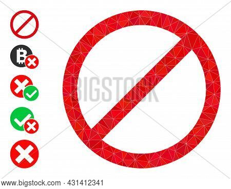 Triangle Forbid Polygonal Symbol Illustration, And Similar Icons. Forbid Is Filled With Triangles. L