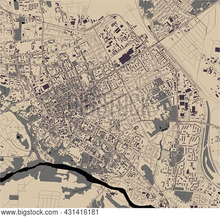 Map Of The City Of Zhytomyr, Ukraine