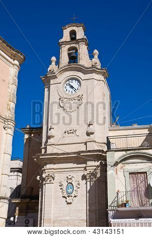 Tour de l'horloge. Massafra. Puglia. Italie.