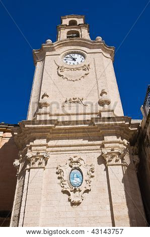 Tour de l'horloge. Massafra. Puglia. Italie.