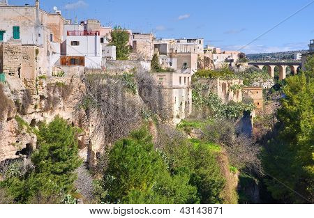 Vue panoramique de Massafra. Puglia. Sud de l'Italie.