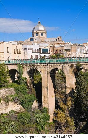 Vue panoramique de Massafra. Puglia. Sud de l'Italie.