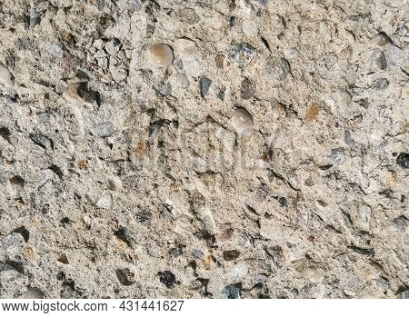 Gravel Texture Or Gravel Background For Design. Real Grunge Texture Background With Small Splashes O