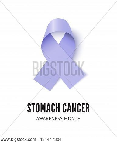 Stomach Cancer Awareness Ribbon Vector Illustration Isolated