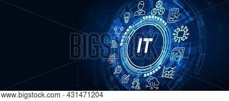 It Consultant Presenting Tag Cloud About Information Technology 3d Illustration
