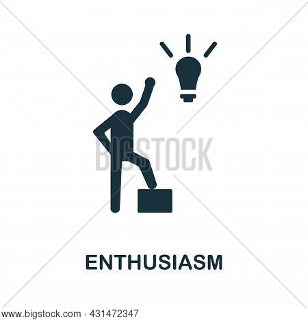 Enthusiasm Flat Icon. Colored Sign From Positive Attitude Collection. Creative Enthusiasm Icon Illus