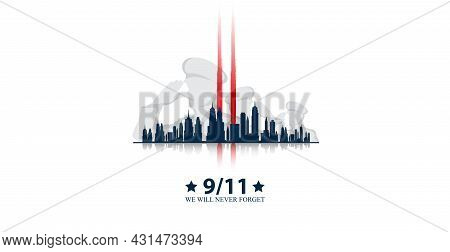 11 September- Illustration For Patriot Day Usa Poster Or Banner.