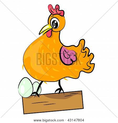 tavuk yumurta karikatür illustration.domestic kuş koruma