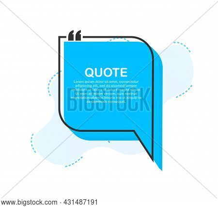 Set Quote Frames. Blank Template With Print Information Design Quotes. Vector Stock Illustration