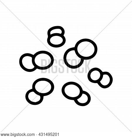 Bacteria Meningococcus Black Line Vector Doodle Icon