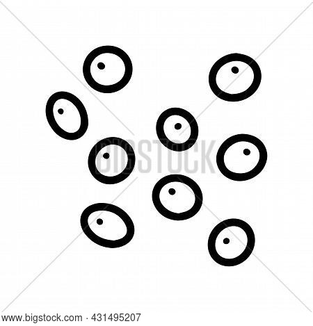 Bacteria Veillonella Line Vector Doodle Icon Design