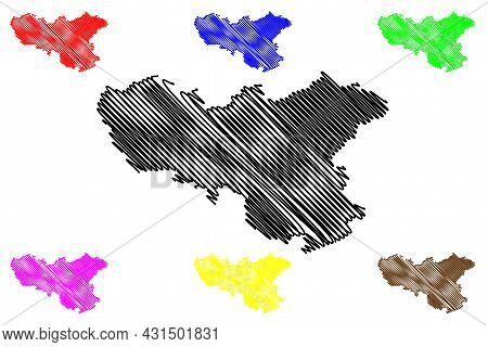 Neunkirchen District (federal Republic Of Germany, State Of Saarland, Rural District) Map Vector Ill