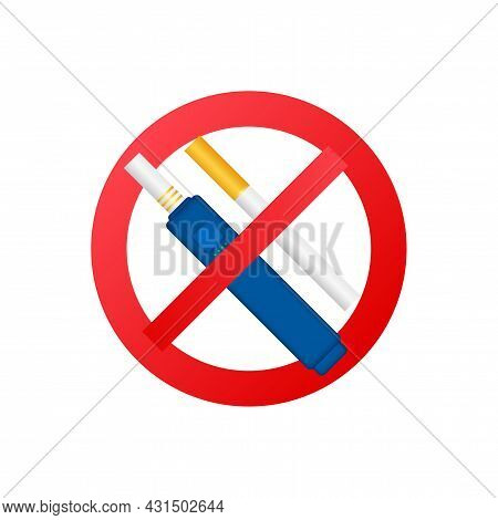 3d Electric Cigarette For Paper Design. White Background. Vector Background.