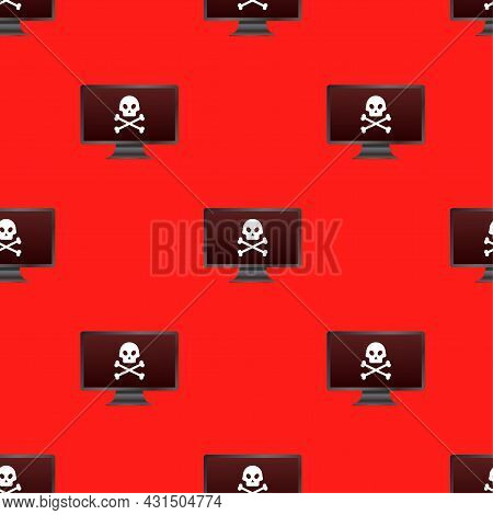 Cyber Security Concept Pattern. Cyber Security Concept. Virus Protection. Vector Stock Illustration.
