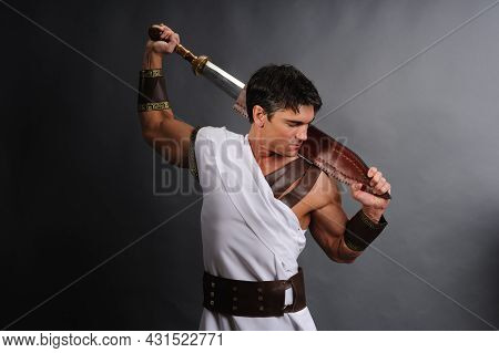 The Sexy Warrior Poses For The Photo.