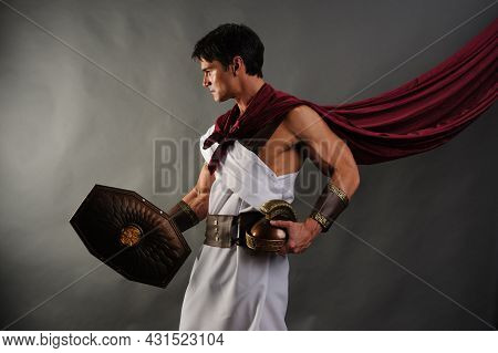 The Sexy Warrior Poses For The Photo.