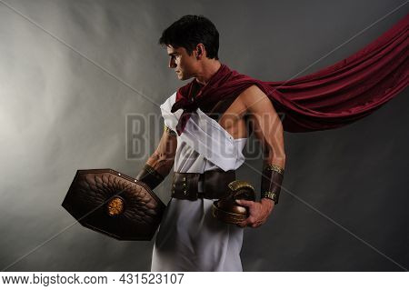 The Sexy Warrior Poses For The Photo.