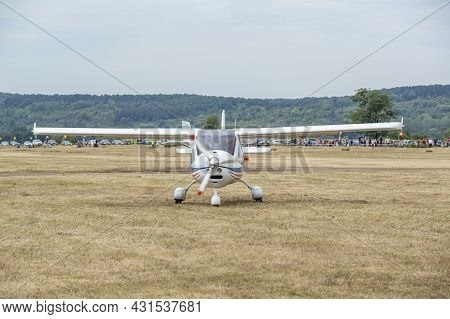 Stanesti, Gorj, Romania -  August 28, 2021:  Sports Light Aircraft At The Aviation Rally, Stanesti A