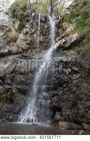 The View Of A Stream Fallen. Nature Trail To Millomeris Waterfall, Pano Platres, Cyprus.