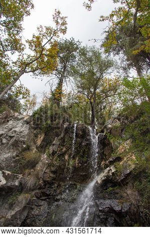 The View Of A Stream Fallen. Nature Trail To Millomeris Waterfall, Pano Platres, Cyprus.