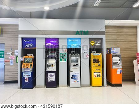 Automated Teller Machines (atm), Various Color Withdrawal Machines Are Provided For The Convenience 