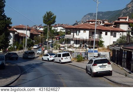 Akyaka - slow city in Turkey.August 1,2021. Mugla,Turkey