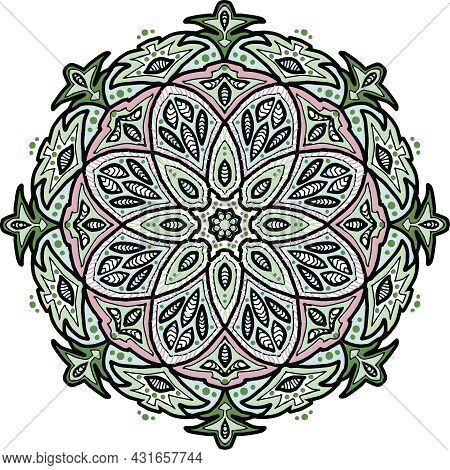 Mandala For Yoga Hand Drawn Spirit Logo Ornament