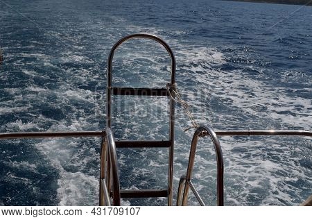 Sail boat ship  with tourists in the Aegea Sea. Marmaris, Mugla,Turnkey