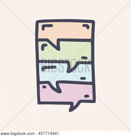 Speech Bubble Plan Color Vector Doodle Simple Icon