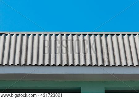 Roof Made Of Slate Material Architecture Of The House Modern Appearance Of The Coating.