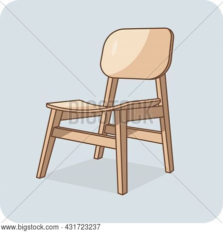 Modern Chair For Interior Design, Isolated And Flat Design.