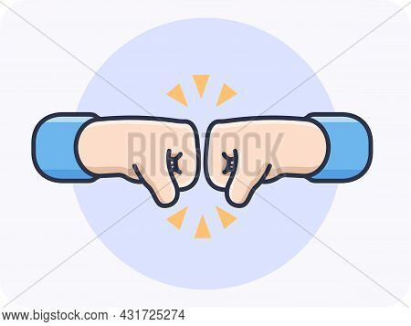 Knuckle Bump Icon Vector Design, It's A Greeting To Someone Close To You,
