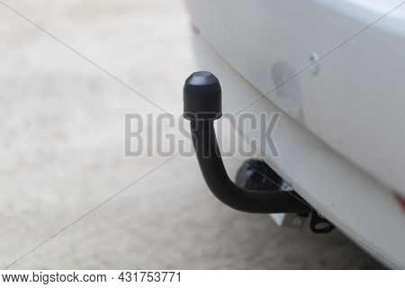 Installing A Towbar For A Car.transportation Of Goods By Passenger Car.
