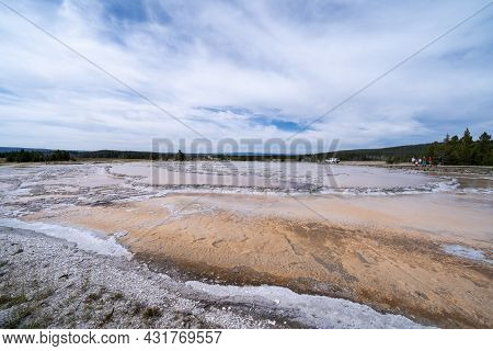 Great Fountain Geyser In Yellowstone National Park
