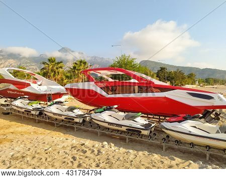 Beldibi, Kemer, Antalya, Turkey - May 11, 2021: The Territory Of The Rixos Beldibi Hotel