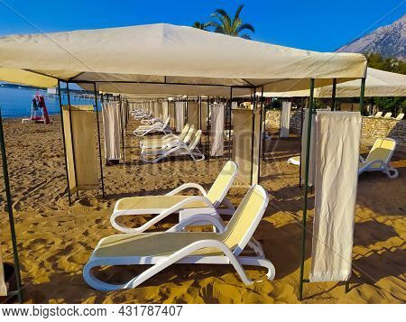 Beldibi, Kemer, Antalya, Turkey - May 11, 2021: The Territory Of The Rixos Beldibi Hotel